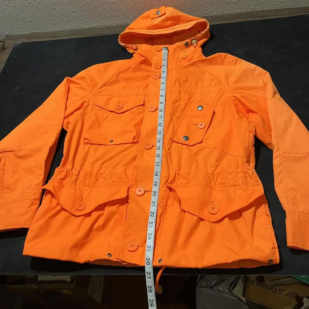 Polo Ralph Lauren Jacket Military Orange Hooded Vintage Anorak Hunting Pockets